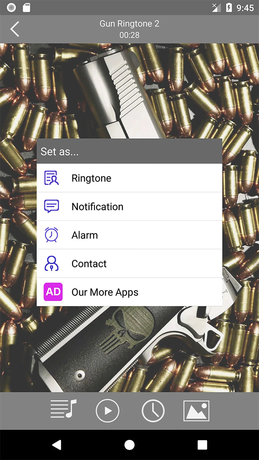 Gun Sounds Ringtones Wallpaper screenshot